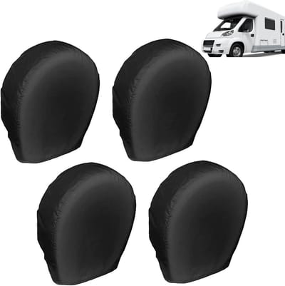 Bandenhoezen Set - Wielbeschermers - Voertuig Bescherming - Waterdicht Stofwerend - Universeel 24-32" - Zwart