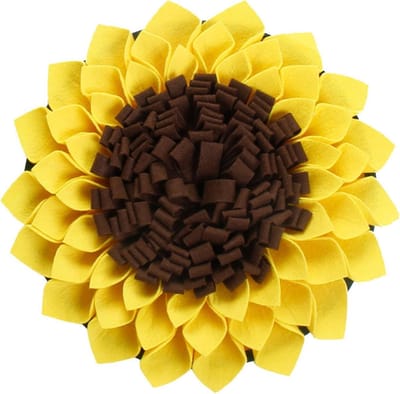 Snuffelmat Hond - Voedsel Speelgoed - Hond Verrijking - Zonnebloem Vorm - 38 cm - Multicolor