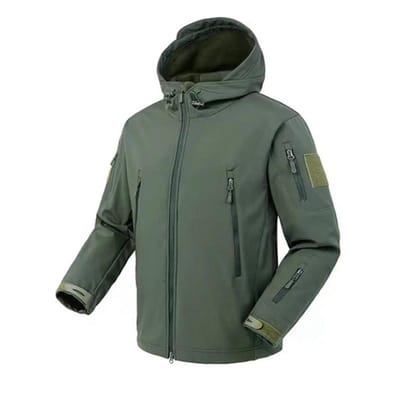 Heren Winter SoftShell Tactische Waterdichte Jassen Mannelijke Capuchonjas Gevecht Vissen Wandelen Kamperen Klimmen Skiën Broeken L legergroene kleur