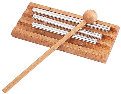 Dailygoods- Meditatieklasbel Aangenaam Geluid - Klokkenspel - Geluidstherapie - Yoga - Klasbeheer - Massief Gepolijst Aluminium