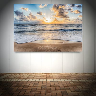 Foto op Canvas - Strand AlexF060 – Formaat 120 x 80cm - Wanddecoratie - Muurdecoratie woonkamer - Slaapkamer decoratie - Kamer accessoires - Schilderijen op canvas