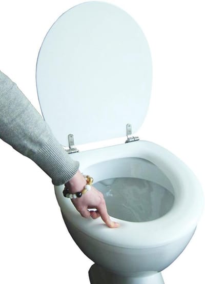 Comfortabele Wc-Bril Bekleed Wit met RVS Scharnieren - Zacht Zitcomfort
