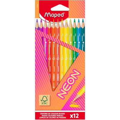 Kleurpotlood Maped Neon set à 12 kleuren