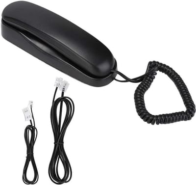 Huis Telefoon - Vaste Lijn Telefoon - Thuis Bellen - Verstelbare Hoorn - 20 cm - Zwart