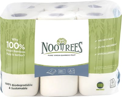 Biologisch afbreekbaar en duurzaam toiletpapier - 3-laags, 220 vellen, 12 rollen