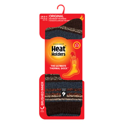 Heren Thermische Patroon Borselsokken met Strepen voor de Winter