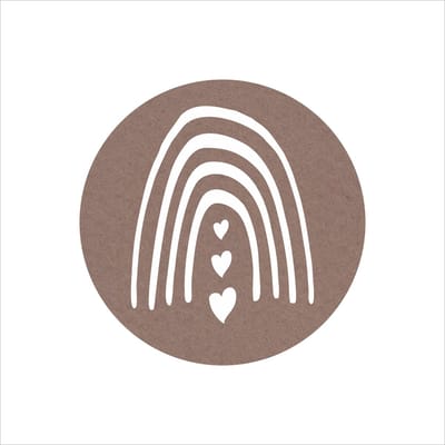 Elegante Sluitstickers - Sluitzegels - Rol van 250 - Ø39mm - Regenboog - Etiketten - Handmade