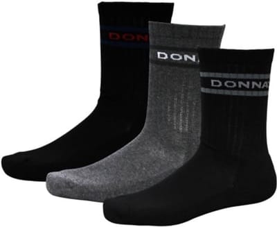 3-Pack Donnay - Sportsokken Premium Fit - Unisex - Black (020) - maat 35-38