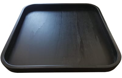 Dienblad Hout Groot 60x60cm Vierkant Zwart | Decoratieve Dienbladen Houten Accessoires | Presenteerbladen Decoratief Dienblad Plateau | King Mungo