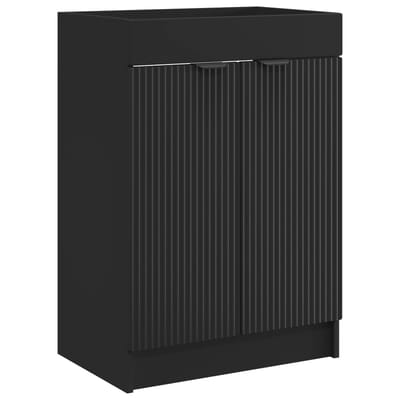 vidaXL - Badkamer - onder - Wastafel - Kast - Zwart - 78,5 - x - 37,5 - x - 81 - cm