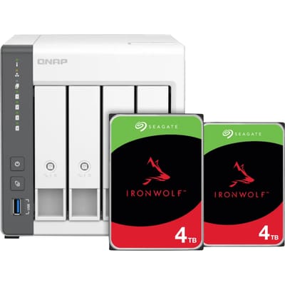 QNAP TS-433-4G + Seagate Ironwolf 8TB (2x4TB)