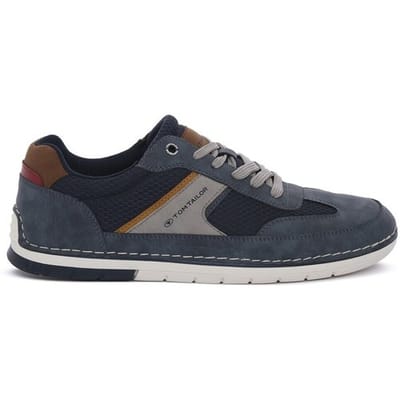 Tom Tailor - Sneakers met mesh inzetstukken - Maat 41 - navy