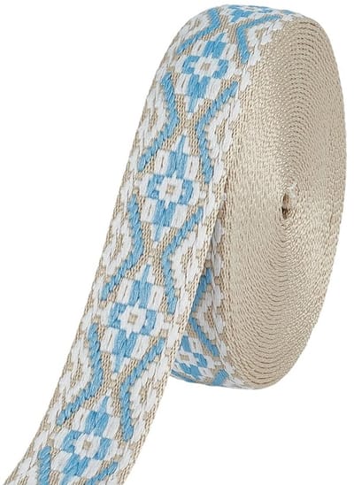Dailygoods- Singelband 9,1 m - Jacquard Katoenen Singelband - Zware Singelband - Riemen/Accessoires - DIY Handwerk - Duurzaam en Elastisch - Band