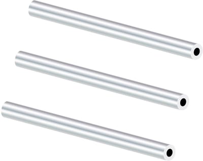 Dailygoods- Aluminium Buis 8mm OD - 4mm ID - 150mm Lengte - 3 Stuks - Corrosiebestendig - Schokbestendig - Gemakkelijk te bewerken - Aluminium Buisjes