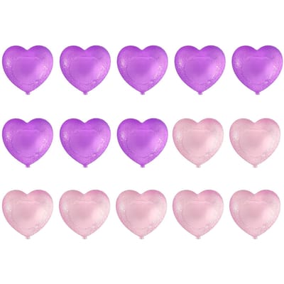 Lot de 15 glaçons réutilisables en forme de cœur, mignons, en plastique, lavables et recongelables, pour la fabrication