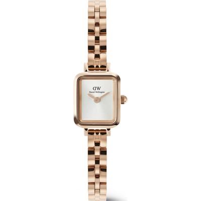 Daniel Wellington DW Watch Quadro Mini Arch 3-link White Sunray Rose Gold 15.4X18.2mm