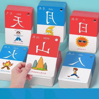 Chinese Leerkaarten - Karakterkaarten Mandarijn - Vroeg Onderwijs - Dubbelzijdig Gelamineerd - 1-800 Pictogrammen - Meerkleurig