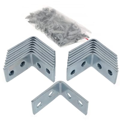 Benson Hoekankers - 16x stuks - stoelhoeken incl. schroeven - 25 x 14,5 mm - metaal - hoekverbinders