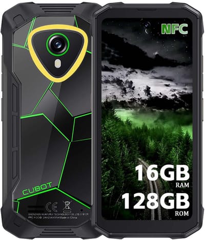 CUBOT Kingkong mini 4 Robuuste Smartphone - 16GB RAM - 128GB ROM - 4700mAh - 4.7 inch - IP68/IP69K - Android 15 - NFC - GPS - Groen