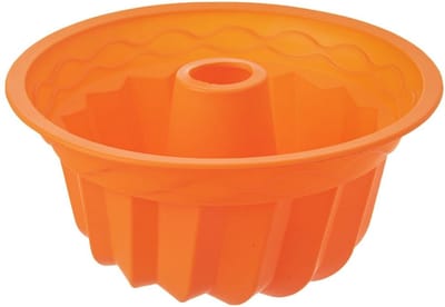 Tulbandvorm Silicone met Schoorsteen Oranje SILLINIE 23,5 cm - Tulband Bakvorm
