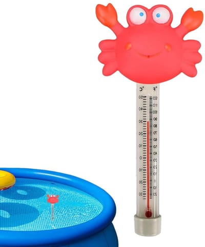 Zwembadtemperatuurmeter - Drijvende meter - Water Temperatuur - Digitaal display - 10 cm - Krab