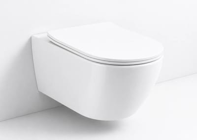 Zimmer Wit Glans Hangtoilet Rimless – Wandcloset incl. Softclose WC-bril