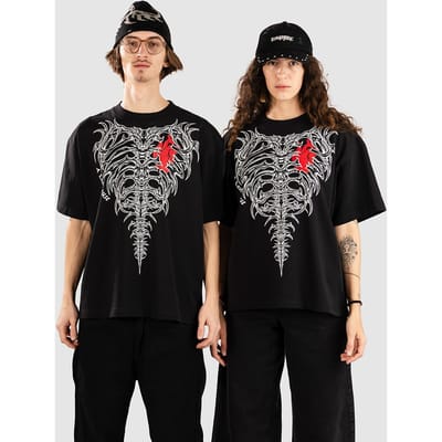 A Lost Cause Caged Cropped T-Shirt zwart