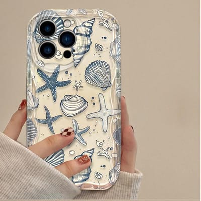 Kleurrijke Zeeorganisme 3D Golvende Case Voor iPhone 16 15 14 13 12 11 Pro Max X XR XS 8 7 Plus SE 2020 Schokbestendige Siliconen Cover For iPhone 16
