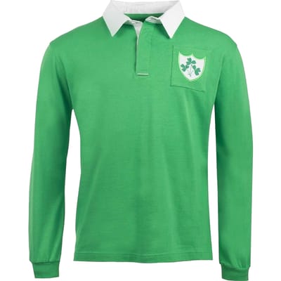 KooGa Rugbyshirt met lange mouwen in zwaar katoen voor volwassenen (Kelly Groen)