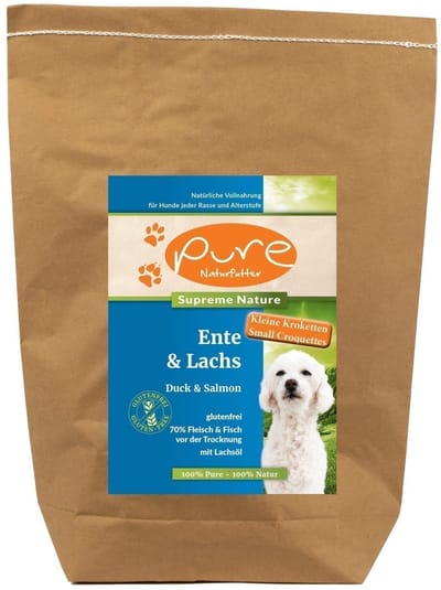 Chomi pure - Eend en zalm voor volwassen honden ( KLEINE BROKJES ) - 5 kg