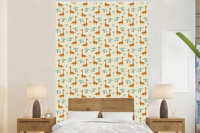 Behang - Fotobehang Giraffe - Dieren - Patronen - Breedte 145 cm x hoogte 220 cm
