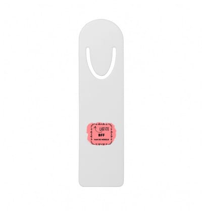 Hacebo® - liefste bff van de wereld metalen boekenlegger - Vriend - de liefste bff - verjaardag - cadeautje voor beste vriend - kado - geschenk Bladwijzer boekenleggers - 12.7 cm x 3.2cm