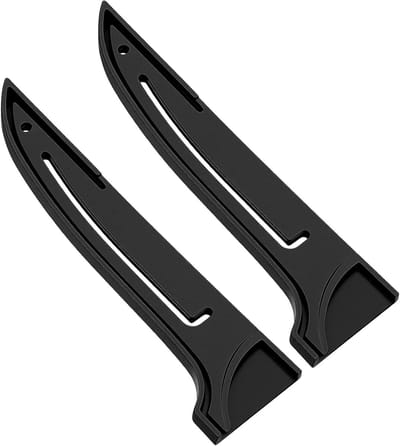 Beschermhoezen voor Fileermessen, 15 cm, Set van 2, Draagbare Mesbeschermers voor Keukenmessen, Professionele Visfileermessen, Zwart