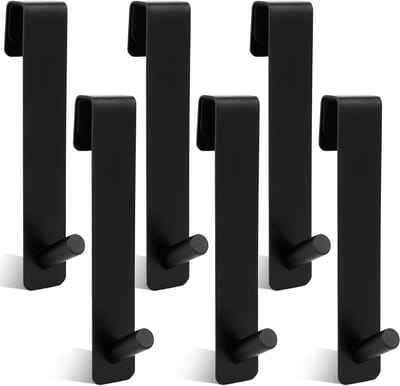 Set van 6 Handdoekhaken voor Douche, Glazen Wand, RVS, Geen Boren Nodig, Geschikt voor Glazen Dikte ≤ 10mm, Ideaal voor Badkamer en Douchecabine