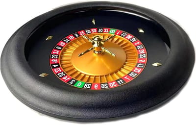 Roulettewiel - Casinospel Wiel - Thuis Spelavonden - Dubbele Nul Indeling - 45 cm - Zwart