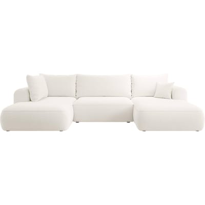U-bank Philipa links bouclé met slaapfunctie | Selsey Design