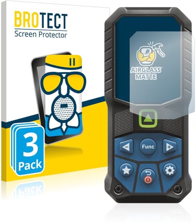 BROTECT - Screenprotector voor Bosch GLM 50-25 G - Folie Beschermfolie Beschermglas matte 3 Stuks