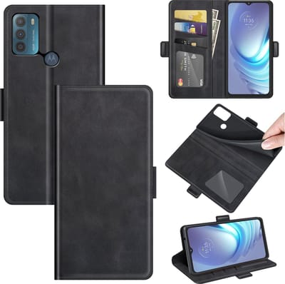 MobyDefend Hoesje - Geschikt voor Motorola Moto G50 - Luxe Wallet Book Case (Sluiting Zijkant) - Zwart