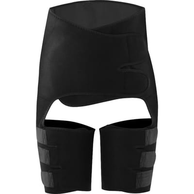 Excellent 3 in 1 Black Waistband Waist Trimmer Workout Thermoplastic Belt Sports SuppliesL / XL L XL black