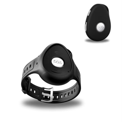 PEEKGUARD© - SOS Noodknop EVO 7S Horlogeband - Armband - Gps Tracker Accessoire - Zwart