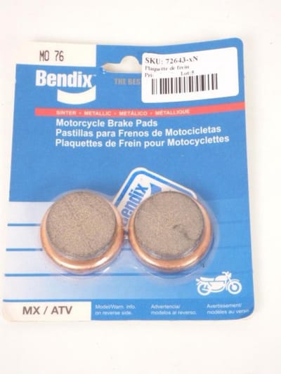 bendix remblokje voor quad atv yamaha 250 yfm 1989 1990 1991 mo76 nieuw