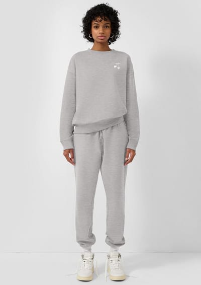 QS - female - Broek in zachte sweatstof met elastische band en vetersluiting