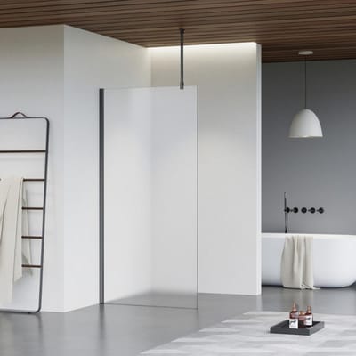 FugaFlow Eccelente Vetro inloopdouche badkamer - 100x200cm - mat glas - plafondarm - gunmetal