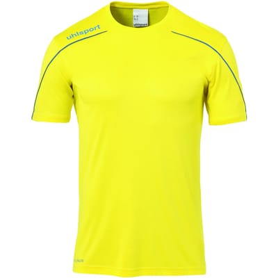 Uhlsport Stream 22 Shirt Korte Mouw Heren - Geel / Royal | Maat: S