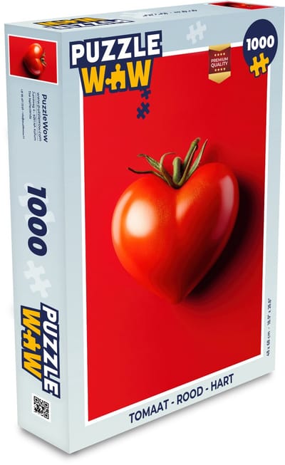 Puzzel Tomaat - Rood - Hart - Legpuzzel - Puzzel 1000 stukjes volwassenen