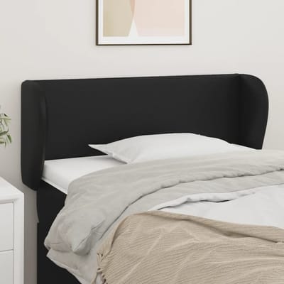 vidaXL - Hoofdbord - met - randen - 103x23x78/88 - cm - kunstleer - zwart