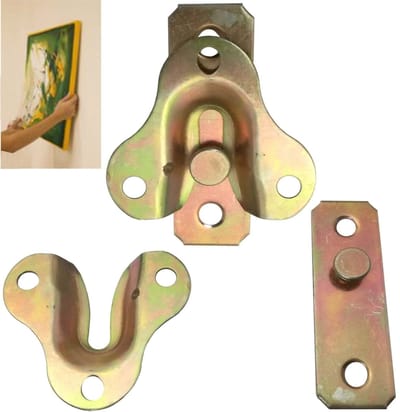Cosensi- Spiegelhouder - Wandbeugel - Messing - 2 stuks - Maximaal 8 kg - Voor spiegels/foto's - Stijlvol ontwerp