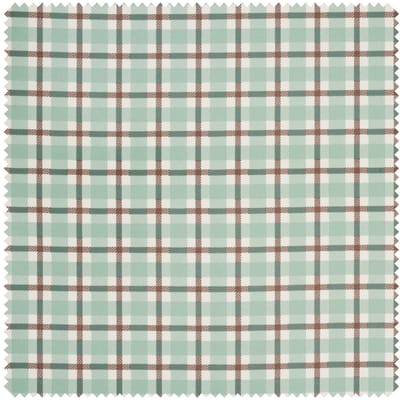 Katoenen stof "British check Green"