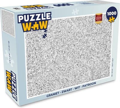Puzzel Graniet - Zwart - Wit - Patroon - Grijs - Legpuzzel - Puzzel 1000 stukjes volwassenen