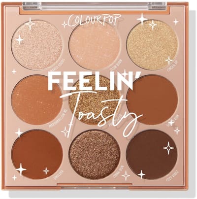 ColourPop Feelin’ Toasty Oogschaduw Palette – Hooggepigmenteerde Matte, Metallic & Glitter Eye Makeup – Langhoudende Formule